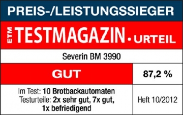 Severin BM 3990 Brotbackautomat Test Magazin