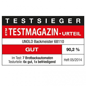 Unold 68110 Backmeister Brotbackautomat Test Testmagazin